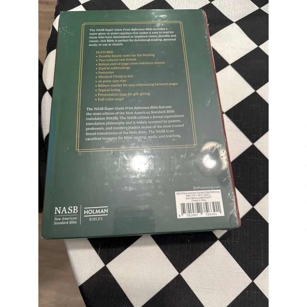 NASB Super Giant Print Reference Bible 2020 Edition Brown LeatherTouch
